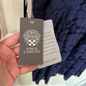Vince Camuto blue lace dress NWT